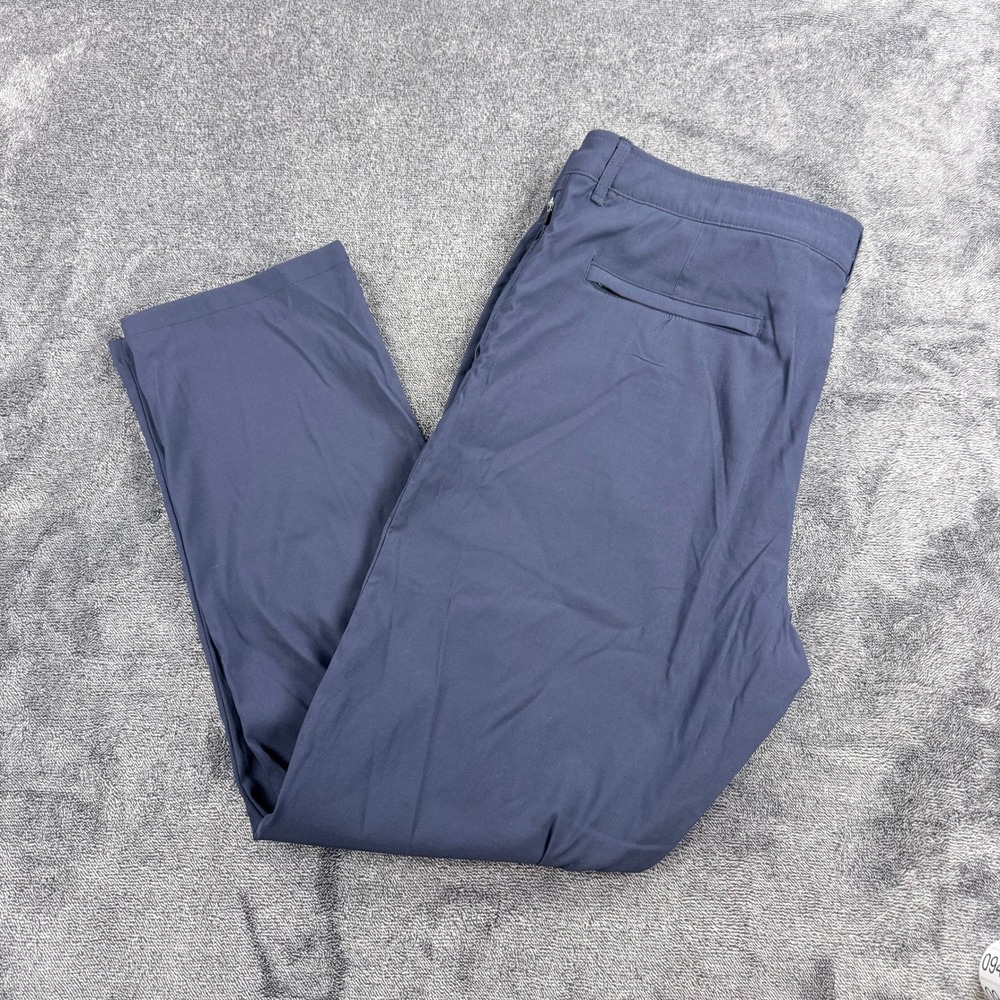 DKNY Mens Essential Tech Chino Pants Navy Blue Slim Fit Stretch 38x30 NWT $90